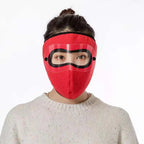 Winter Motorcycle Face Mask with Goggles
