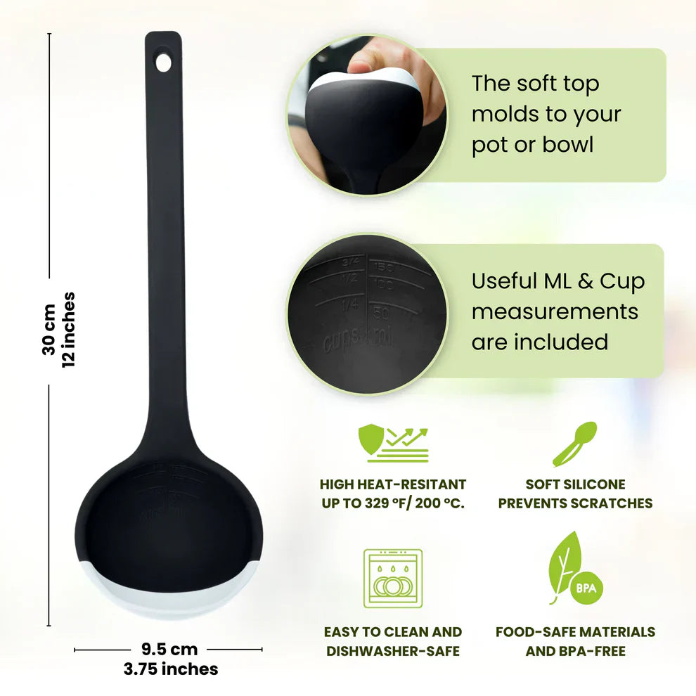 QunatroBay - Scoups Soft-Top Silicone Ladle - Buy One Get One