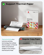 Phomemo M08F Portable Inkless Printer – Wireless Bluetooth Thermal Printer, 8.5" × 11" Letter