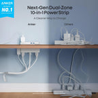 Anker Nano Power Strip with Desk Clamp – 10-in-1, 70W USB-C, 1500J Surge Protector