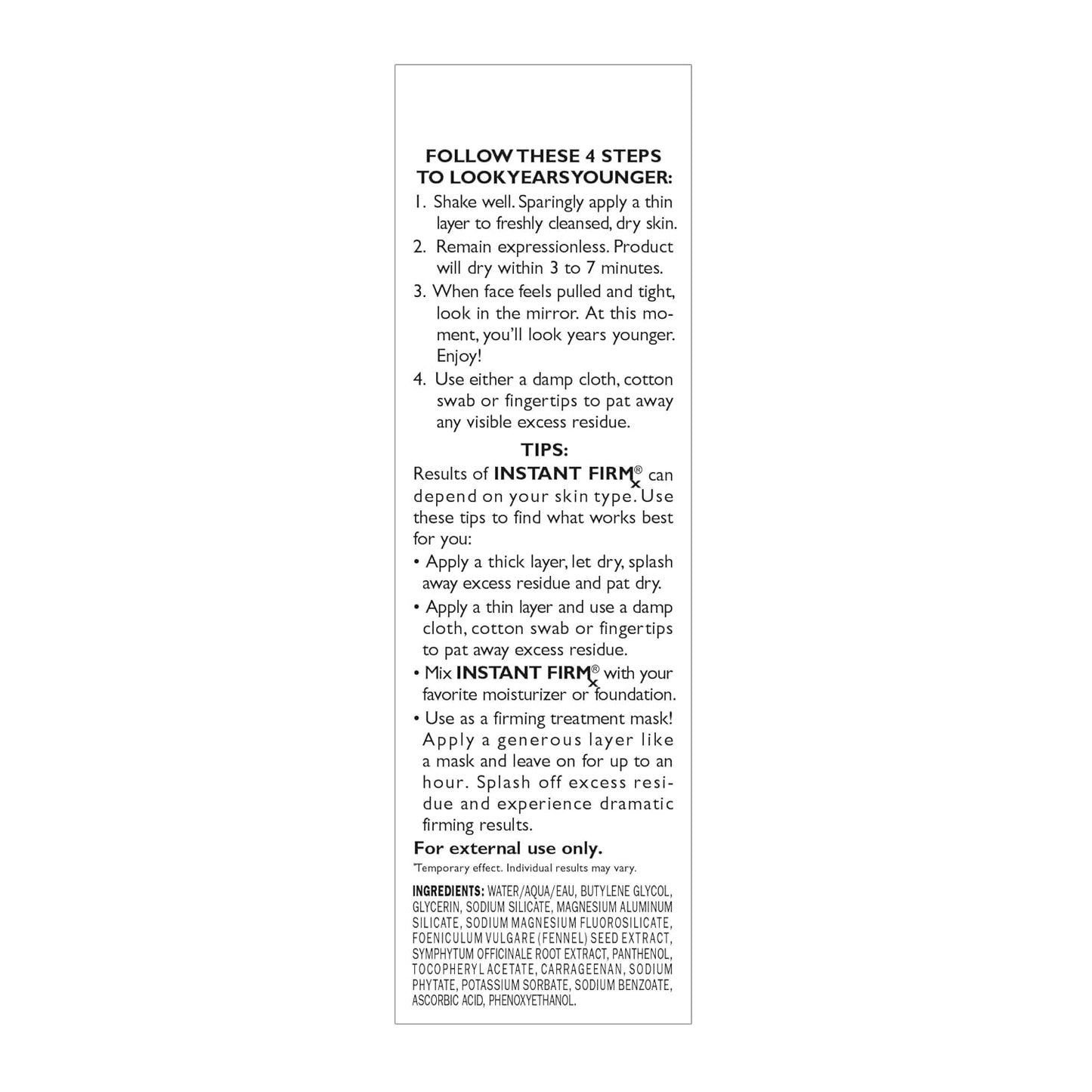 Peter Thomas Roth | Instant FIRM® Temporary Face Tightener | Firm and Smooth the Look of Fine Lines, Deep Wrinkles and Pores