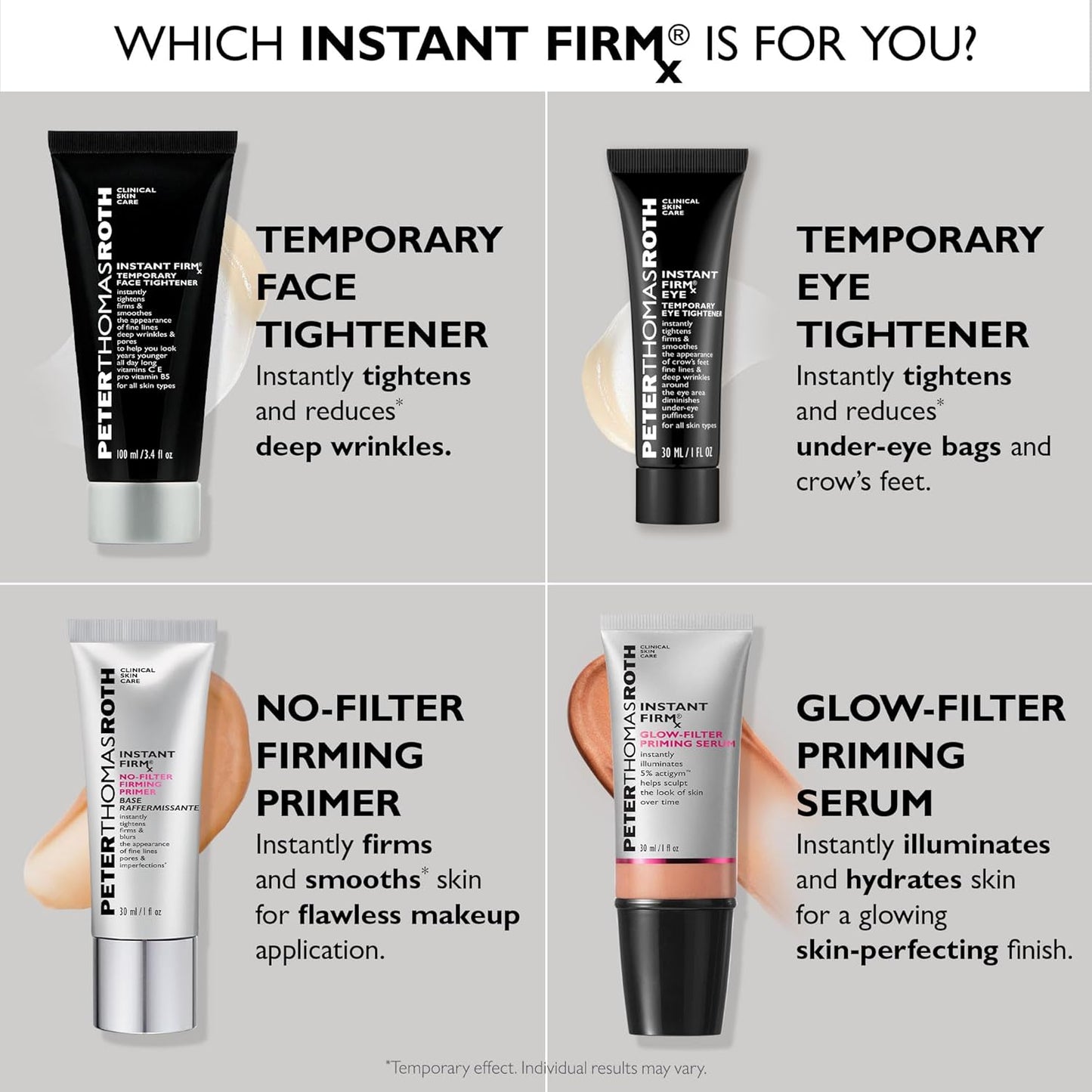Peter Thomas Roth | Instant FIRM® Temporary Face Tightener | Firm and Smooth the Look of Fine Lines, Deep Wrinkles and Pores