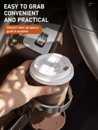 Universal Foldable Car Cup Holder with Hook – Space-Saving Drink & Bag Organizer
