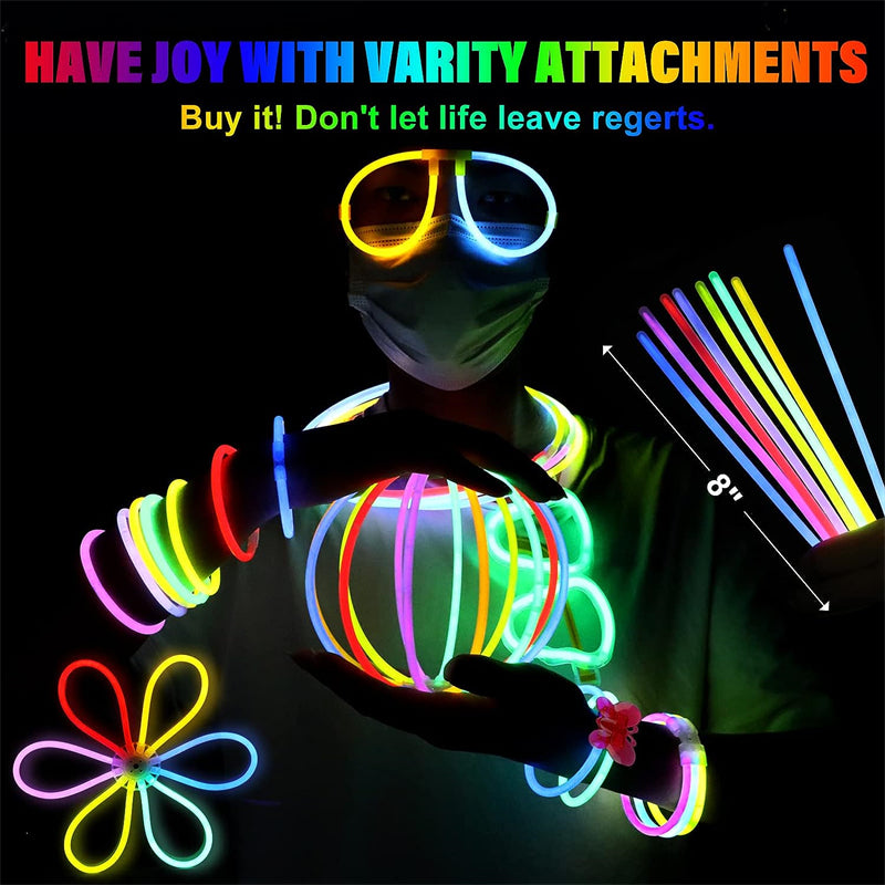 Glow Sticks Party Pack – 100 pcs with Connectors