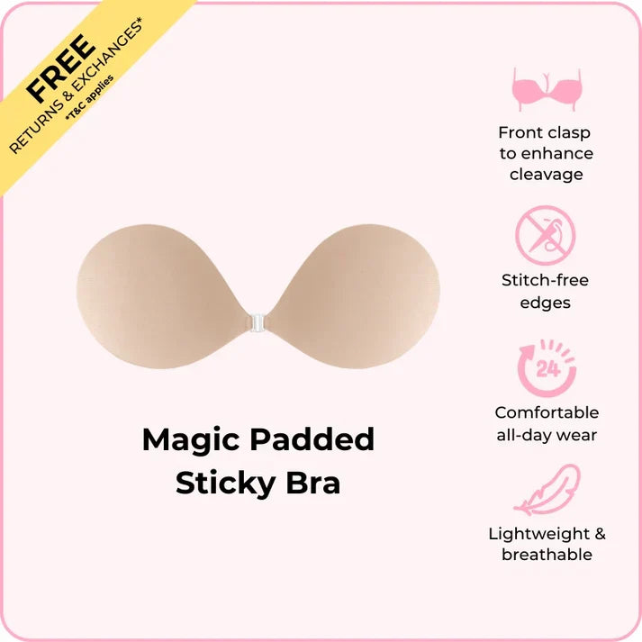 Padded Sticky Bra – Reusable Lift & Cleavage