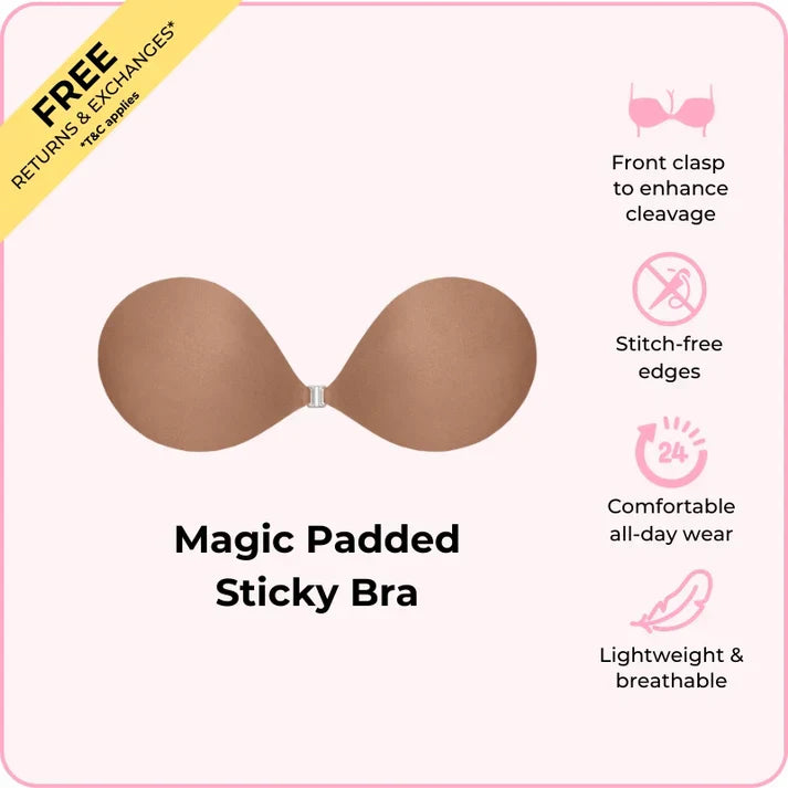 Padded Sticky Bra – Reusable Lift & Cleavage