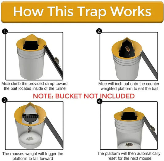QunatroBay™ Bucket Lid Mouse Trap
