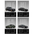 Performance Sports Car Canvas Wall Art – Minimalist Race Car Poster Prints (Unframed)