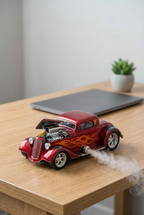 Humidificador LED con forma de coche de carreras con llamas