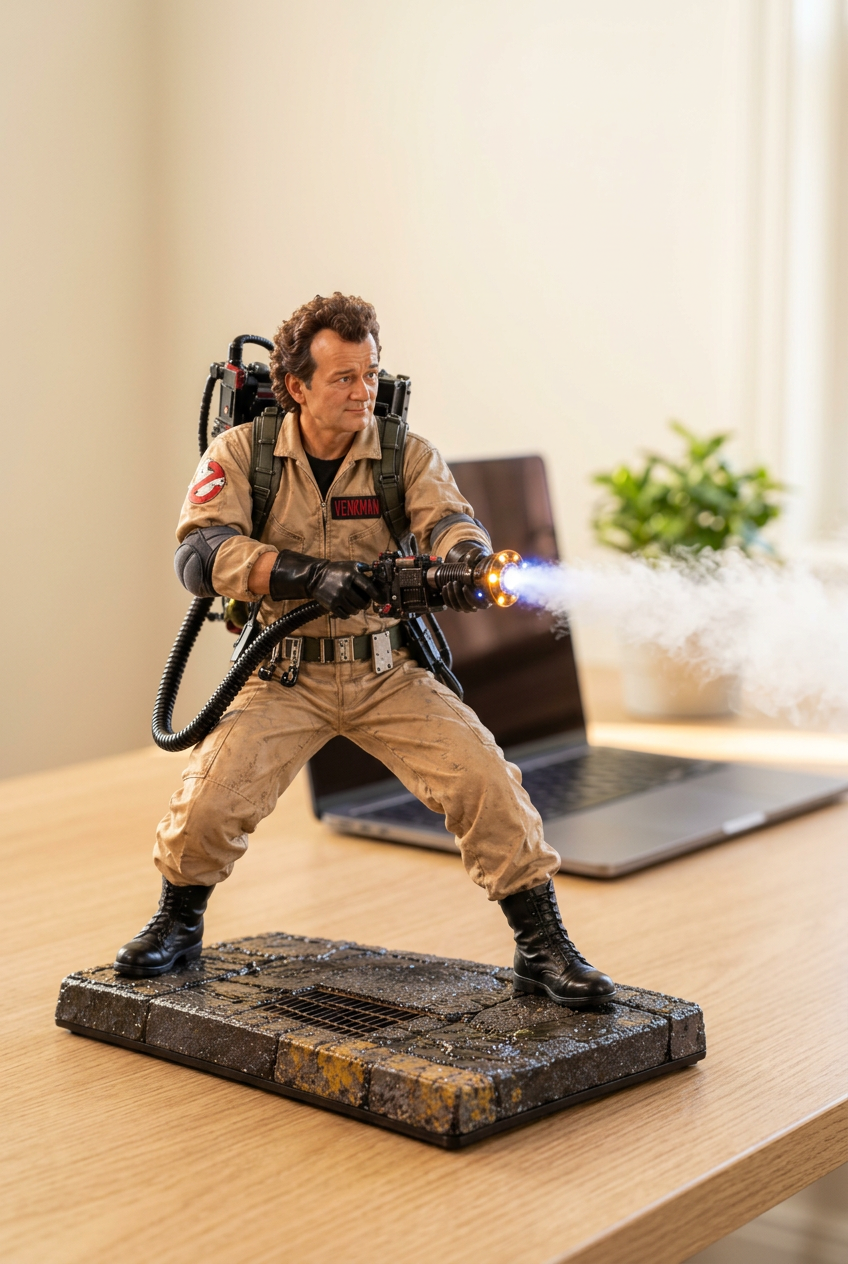 Figurine brumeuse Chasseur de fantômes – Humidificateur LED