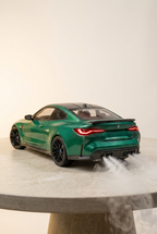 Groene sportcoupé-nevelautomaat – Luchtbevochtiger met rookeffect