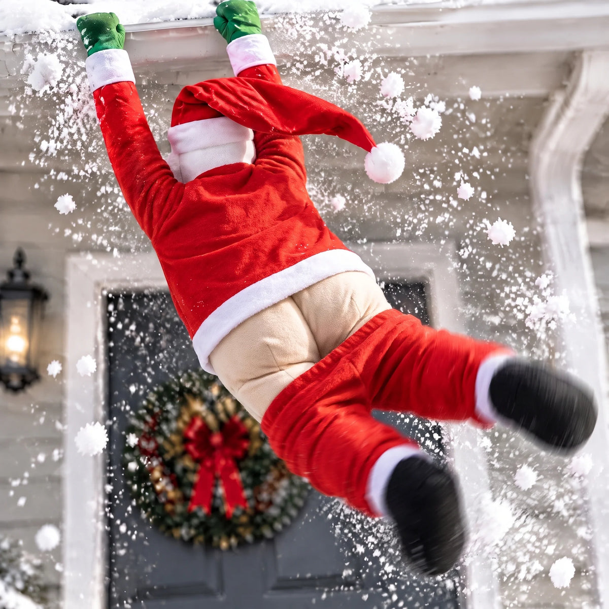Giant Hanging Santa Outdoor Christmas Decoration (6'7")
