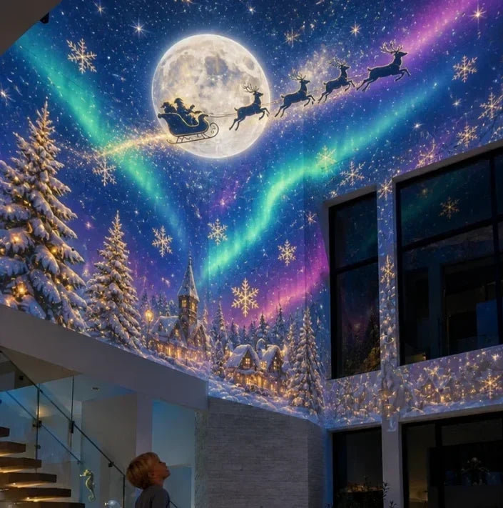 Christmas Star Projector – Santa Sleigh Sky