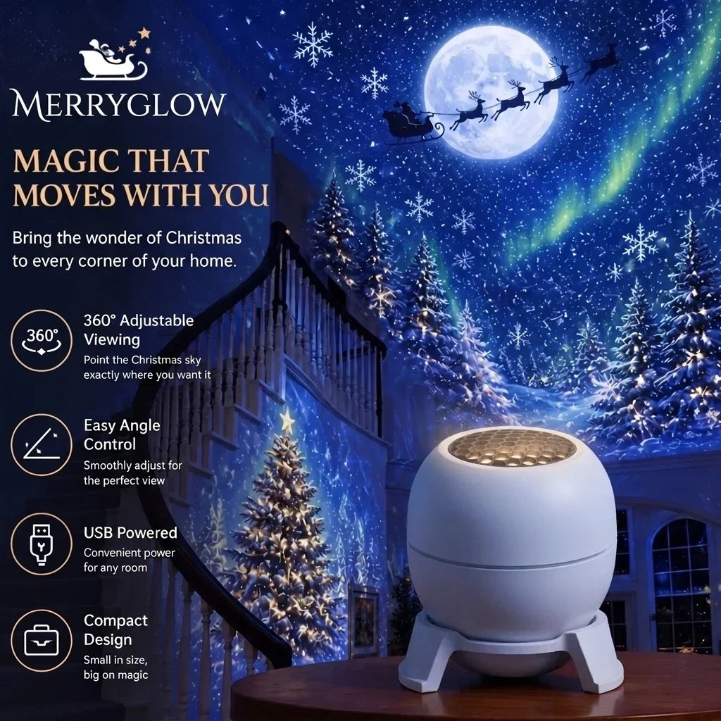 Christmas Star Projector – Santa Sleigh Sky