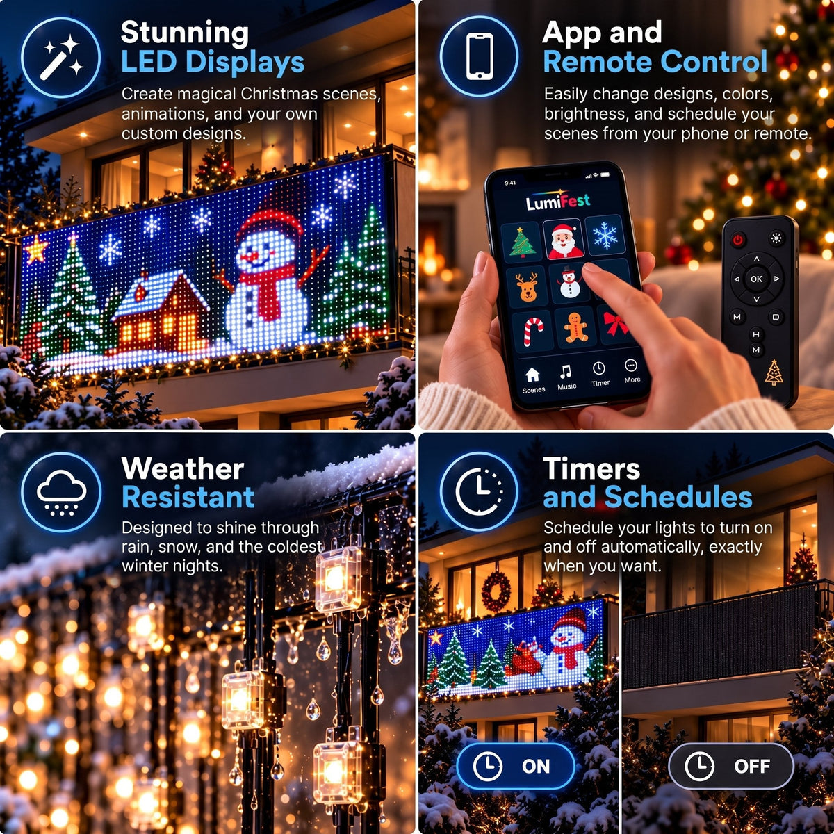 App control, weatherproof, timer and remote