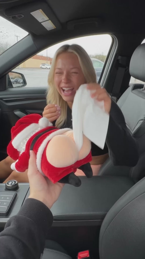 Santa tissue holder in action – video 1