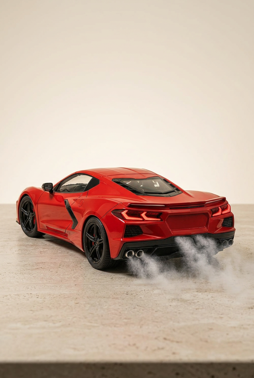 Voiture de sport rouge à brume – Humidificateur LED