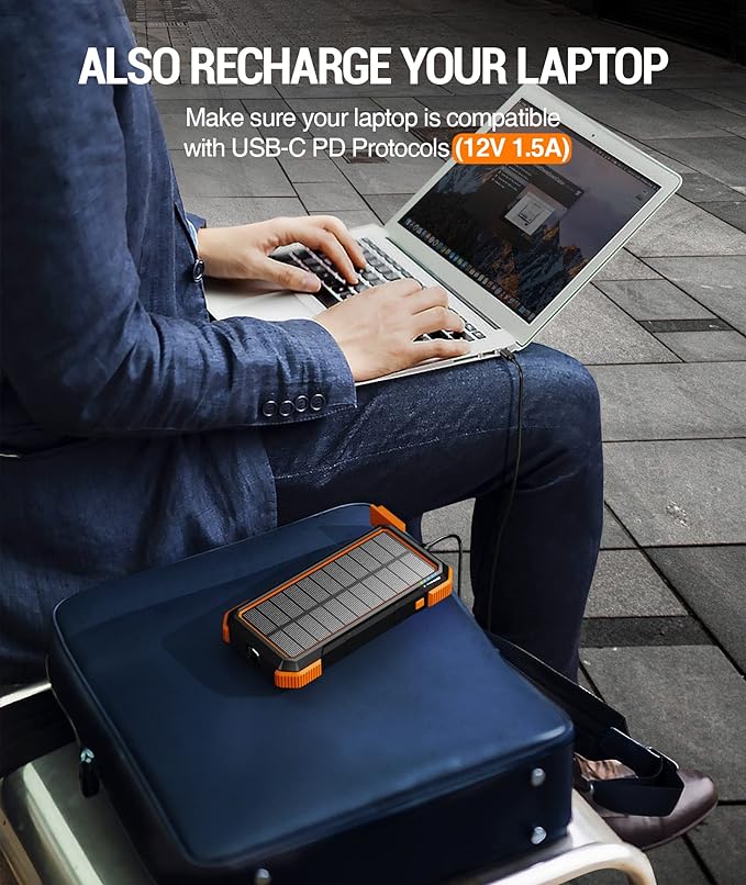 Solar Power Bank – 20,000mAh Fast Charge