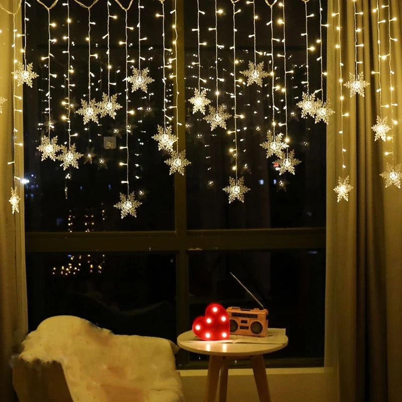 Snowflake Curtain Lights – 10.5 ft LED