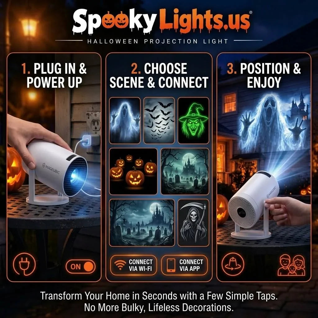 SpookyLights Halloween Window Projector