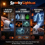 SpookyLights Halloween Window Projector