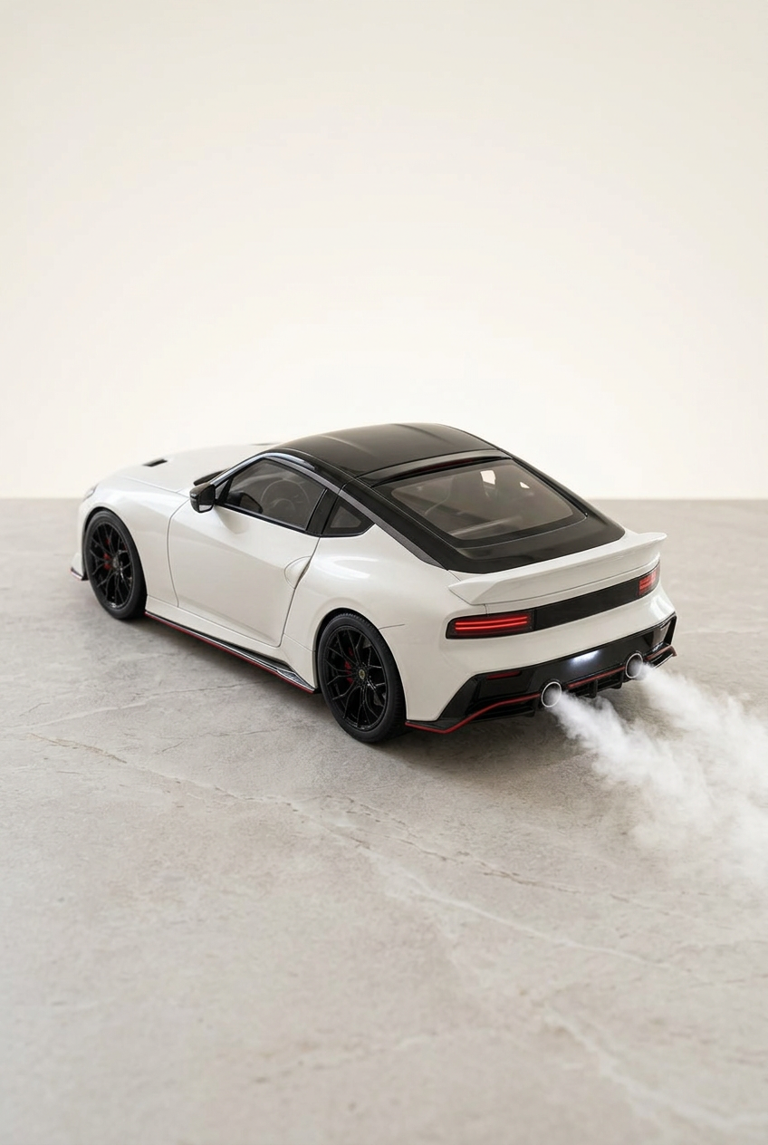 Voiture brume sportive blanche – Humidificateur à effet de fumée
