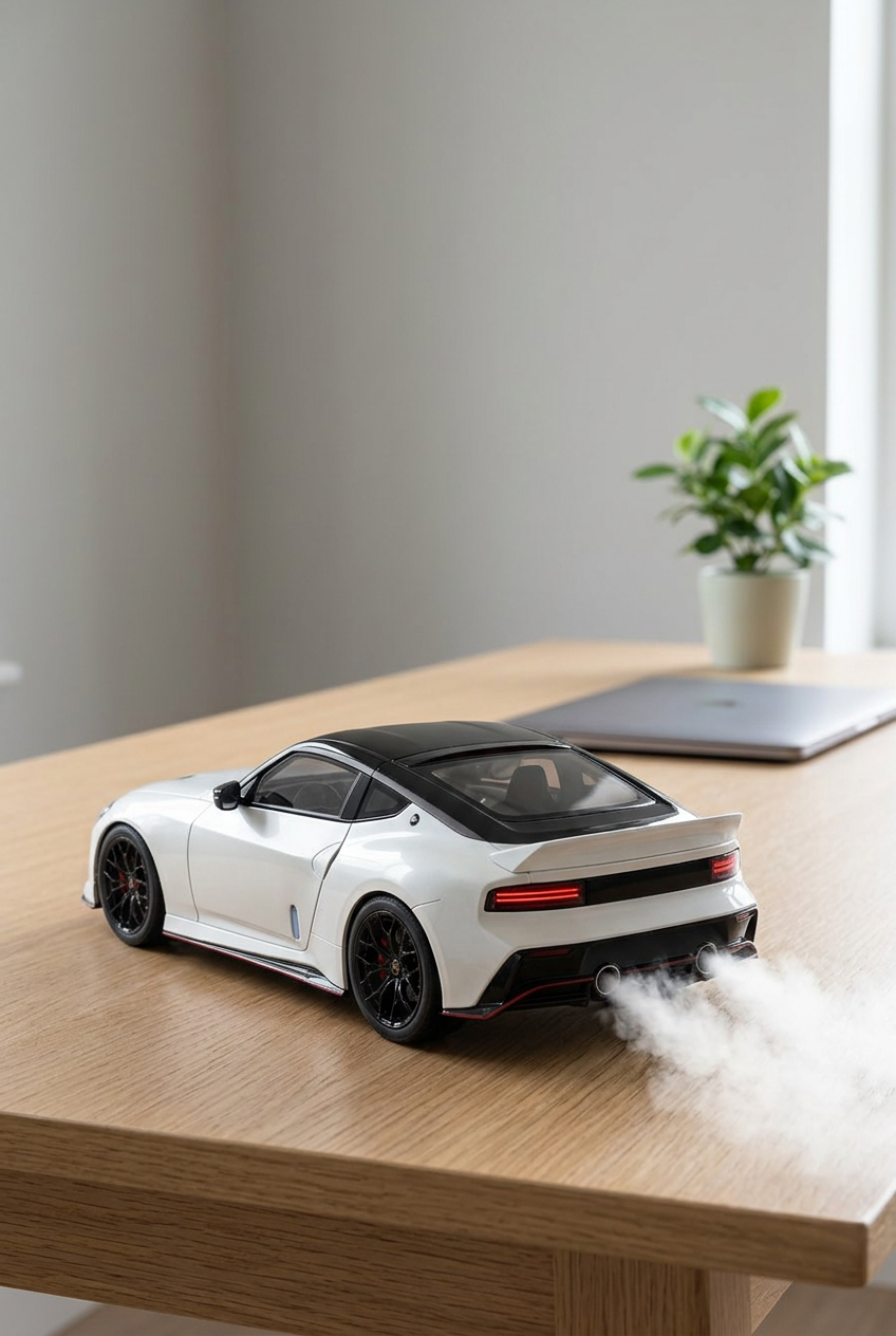 Voiture brume sportive blanche – Humidificateur à effet de fumée